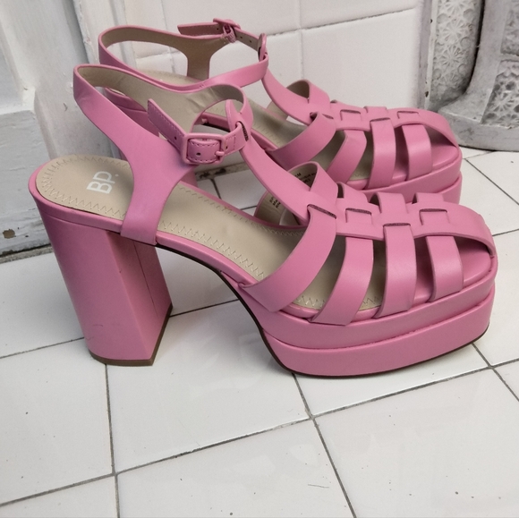 BP. Amaya Fisherman Platform Sandals in Barbiecore Hot Pink Sz. 8.5 - Picture 2 of 2